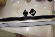 高品质SD进口金属丝袖章  手工刺绣黑白袖条臂章