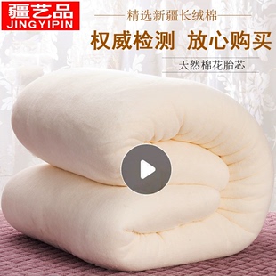新疆一级长绒棉全棉纯棉被芯手工棉被冬被保暖加厚保暖棉絮床垫绒