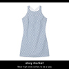 ebay夏季简约洋气时尚超好看气质显瘦交叉吊带无袖格子连衣裙