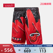 NBA复古球裤SW热火队超级篮球网眼运动休闲短裤NBA-Mitchellness