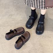 玛丽珍女鞋乐福鞋，平底单鞋小皮鞋jk鞋，2024春季复古学院风软底