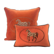 沙发腰枕靠垫套靠枕套客厅，抱枕枕套腰，靠现代简约长方形北欧橙色长