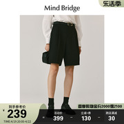 mbmindbridge百家好时尚，通勤西裤五分裤春季女士，宽松短裤休闲裤