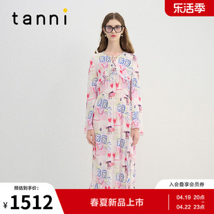 tanni春夏法式度假风，浪漫气质小清新连衣裙tn11dr121a