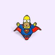 欧美创意supermen珐琅，合金胸针个性超人标志，烤漆胸针别针徽章