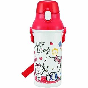 日本sanriohellokitty兒童運動水壺旅行水樽480ml(心)