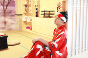 和服男日本正装红色，仙鹤传统正规和服浴衣套装抗皱材质