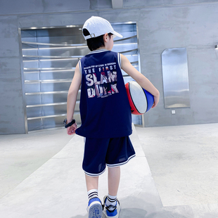 男童夏装灌篮高手篮球服背心套装2024儿童夏季酷帅运动两件套