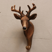 鹿头装饰挂钩家居进门口玄关墙壁，北欧风创意可爱钥匙个性衣帽钩子
