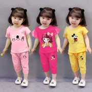 小女孩夏装0-1-2-3-4岁女童两件套套装，女宝宝短袖，婴儿童装超可爱5