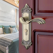 门锁室内卧室房间通用型静音，实木门锁欧美式复古把手门锁换锁老式