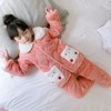 儿童睡衣冬季加厚款可外穿法兰绒三层夹棉女童棉衣加绒保暖家居服