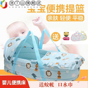 婴儿提篮外出便携式安全车载可平躺出院手提篮宝宝摇篮床新生儿