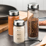 玻璃调料瓶胡椒盐粉撒料瓶厨房家用调料盒套装调味瓶烧烤调料罐子