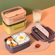 不锈钢保温饭盒女上班族分格，儿童小学生专用便当餐盒套装分餐盘子