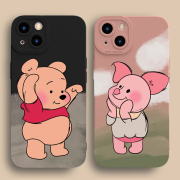 情侣款苹果14手机壳iPhone13卡通15/11/12promax可爱xs/xr小熊16/7/8plus小猪适用13mini硅胶se2可爱男女软壳