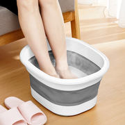 日本折叠泡脚桶家用洗脚盆便携式加厚按摩洗脚神器，深过小腿足浴盆