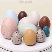 实心木制木质大鸭蛋实木鸡蛋模型恐龙假蛋鸡蛋蛋实心玩具鸟蛋孵化