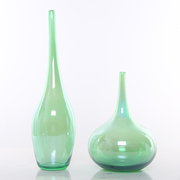 现代简约创意玻璃水培花瓶，长颈摆件北欧客厅，装饰品插花花器摆设