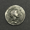 复古希腊银币太阳神阿波罗头像，学生硬币项链狮子座，小众设计感