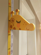 长颈鹿儿童量身高尺墙贴不伤墙宝宝测量仪标尺3d立体贴纸测身高表