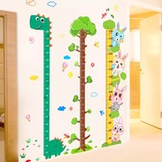可移除墙贴儿童房客厅卡通宝宝，量身高尺墙面装饰贴画动物身高贴纸