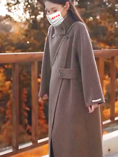 高端双面呢羊绒大衣女韩版2024年冬季宽松时尚中长款毛呢外套
