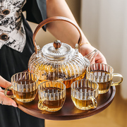 日式家用耐高温花茶壶套装下午茶，茶具茶杯花草水果，茶壶玻璃泡茶壶