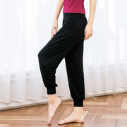 瑜伽裤女春夏黑色宽松哈伦，裤大码舞蹈裤，练功萝卜裤形体训练裤