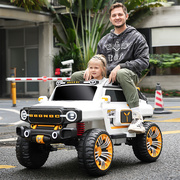 儿童电动车四轮四驱越野车双人男女小孩遥控玩具汽车可坐大人童车