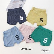 宝宝短裤夏天男童0-1-3岁女童纯棉薄款夏季婴儿外穿可开档裤子潮2
