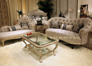 新简约美式三人皮沙发欧式客厅大小户型组合沙发定制酒店高档家具