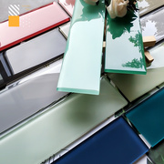 北欧玻璃砖卫生间纯色质感砖厨房洗手台餐厅长条形瓷砖彩色75x300