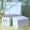 大号礼物盒生日礼盒，空盒子正方形包装盒，手提高级伴手礼盒纯色