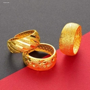 潮男首饰戒指男女个性简约镀金时尚饰品越南沙金单身食指环