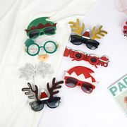 跨境圣诞装饰眼镜成人儿童圣诞礼物节日用品派对创意眼镜框