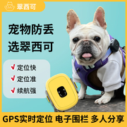 宠物定位器gps实时追踪电子，围栏app提醒翠西可宠物防丢器
