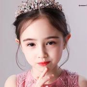 。珍珠水晶头饰儿童高端十岁小女孩生日，小公主王冠发箍2023新