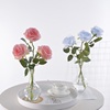 高颜值多头混搭玫瑰玻璃小花插永久摆件装饰桌面招财室内餐厅花束