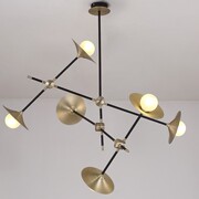 北欧后现代设计师喇叭造型吊灯 创意个性酒店样板间客厅金色吊灯