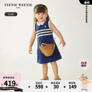 TeenieWeenie Kids小熊童装24夏季女宝宝无袖休闲翻领连衣裙