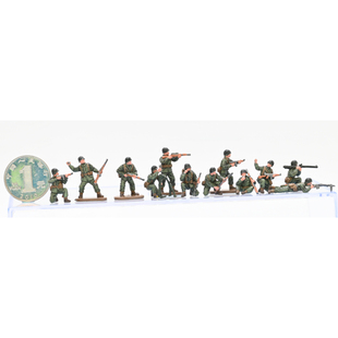 三荣 1/72 二战美军士兵组合1 美国士兵12人 完成品兵人模型