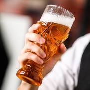 创意酒吧杯子 大力神杯啤酒杯 足球世界杯 玻璃果汁杯 手工扎啤杯
