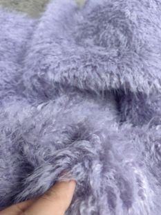 厚香芋紫毛毛布大衣面料