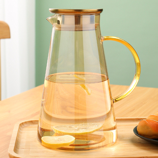 冷水壶套装家用装水容器玻璃，凉水杯防爆耐高温扎壶客厅茶壶开水壶