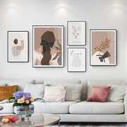 高档客厅装饰画沙发背景墙挂画北欧风格现代简约抽象壁画组合卧室