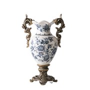 欧式家居落地陶瓷t花瓶，工艺品摆件家居软装陶瓷摆件装饰