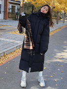 长款羽绒服女中戏同款2023韩版棉衣冬季过膝加厚宽松棉服外套