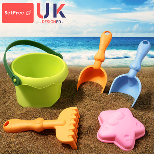 儿童沙滩玩具宝宝海边玩挖沙戏水沙漏，户外挖土沙子工具铲子桶套装