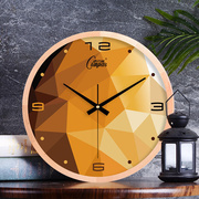 康巴丝欧式挂钟家用客厅石英钟，简约时钟时尚，创意卧室实木电波钟表